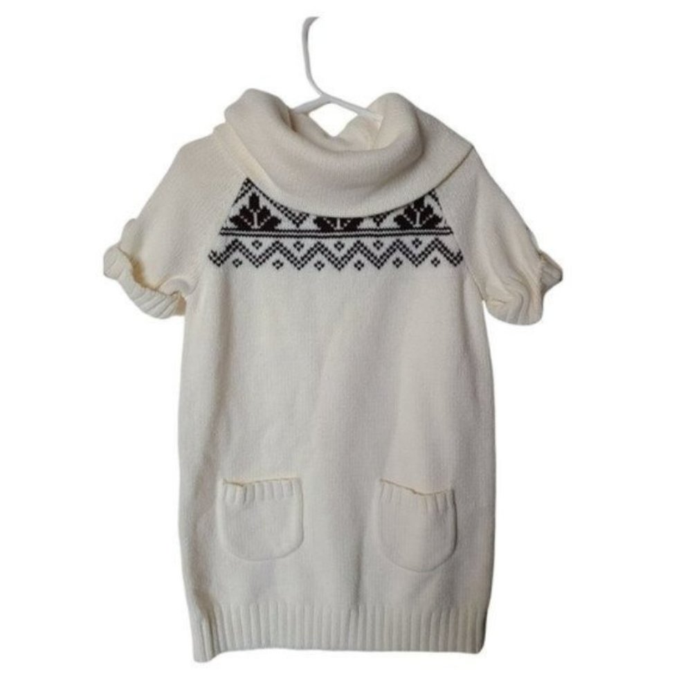 Gymboree Sweater Fair Isle Cowl Neck Tunic Size S Small 5 6 Years NWT Short Slee